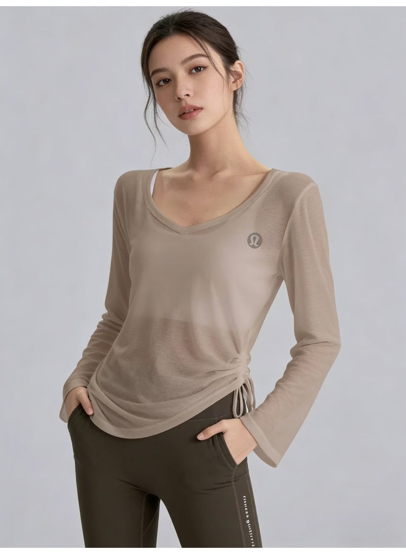 Lululemon Women's Thin Fit Sports Top, Made of Moisture wicking Fabric and Minimalist Logo - Image 1