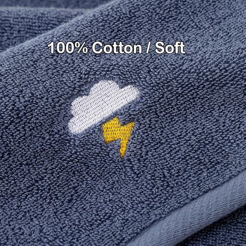 RUIBOLU Hand Towels for Bathroom Set 4 Piece, 100percent Cotton Bath Towel , Face Soft Highly Absorbent Adults and Children Kitchen, 14x29 Inch (Pink White Blue Gray) - Image 4