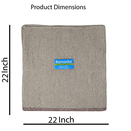 Ramanta Cotton Floor Cleaning Cloth (Pocha) for Mopping, Car, Blackboard, Fan, Desk, Sweeping Cloth, Dusting Reusable & Washable Mop 22 x 22 Inch (Pack of 2, Off-White, Large Size) - Image 2