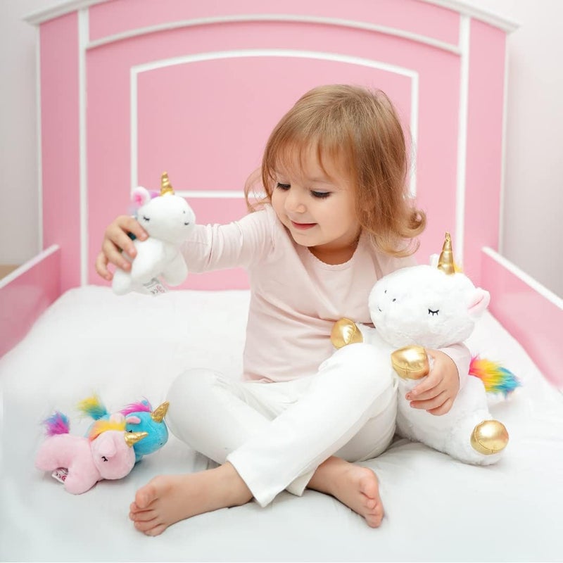 Mumfactory® Unicorn Plush Toys for Girls Ages; Stuffed Unicorn Doll with 3 Baby Unicorns in her Tummy; Toys for Girls - Image 5