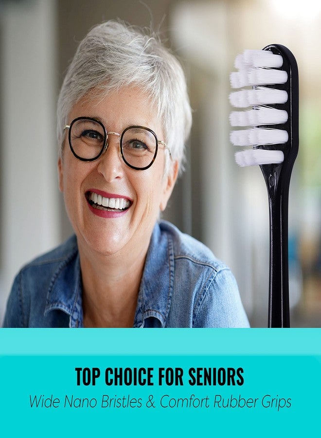 Lingito Extra Soft Toothbrush, Nano Toothbrush For Sensitive Gums, Extra Soft Toothbrushes Adult Sensitive Teeth, Ultra Soft Toothbrush for Extra Protection Gum Care, Perfect for Adults (4 Pack - Extra Wide) - Image 5