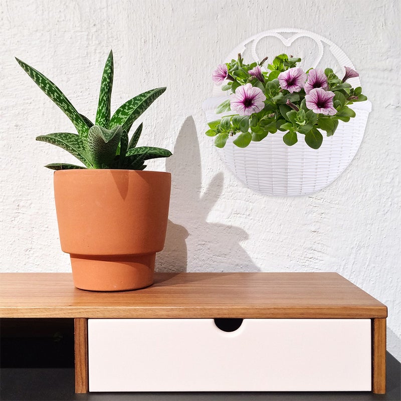 8 pcs Imitation Rattan Wall Hanging Flower Basket Hanging Wall Simulation Vase Decoration - Image 4