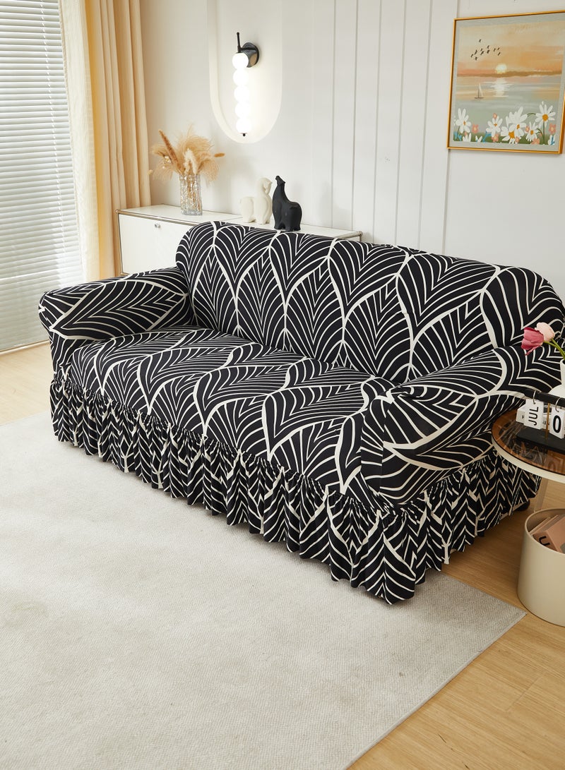 DUNISO Sofa cover, printed sofa protective cover, elastic anti slip furniture cover, anti fouling and wear resistant, suitable for all seasons, three seats, 190 to 230 cm - Image 5