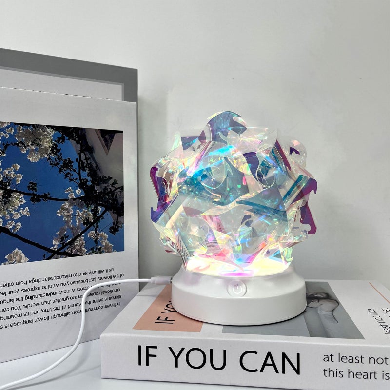 Bedroom Lamp Bedside Lamp High-color Night Light Dazzling Color Changing Aurora Borealis Romantic Light and Shadow Ambience Night Light Three-speed Color Temperature - Image 5