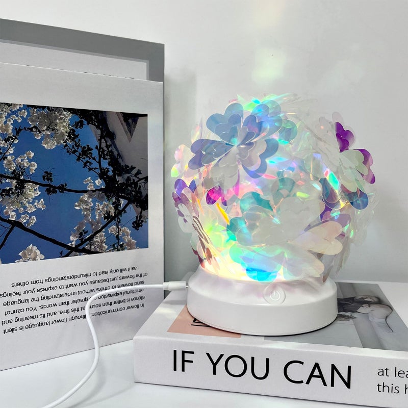 Bedroom Lamp Bedside Lamp High-color Night Light Dazzling Color Changing Aurora Borealis Romantic Light and Shadow Ambience Night Light Three-speed Color Temperature - Image 3