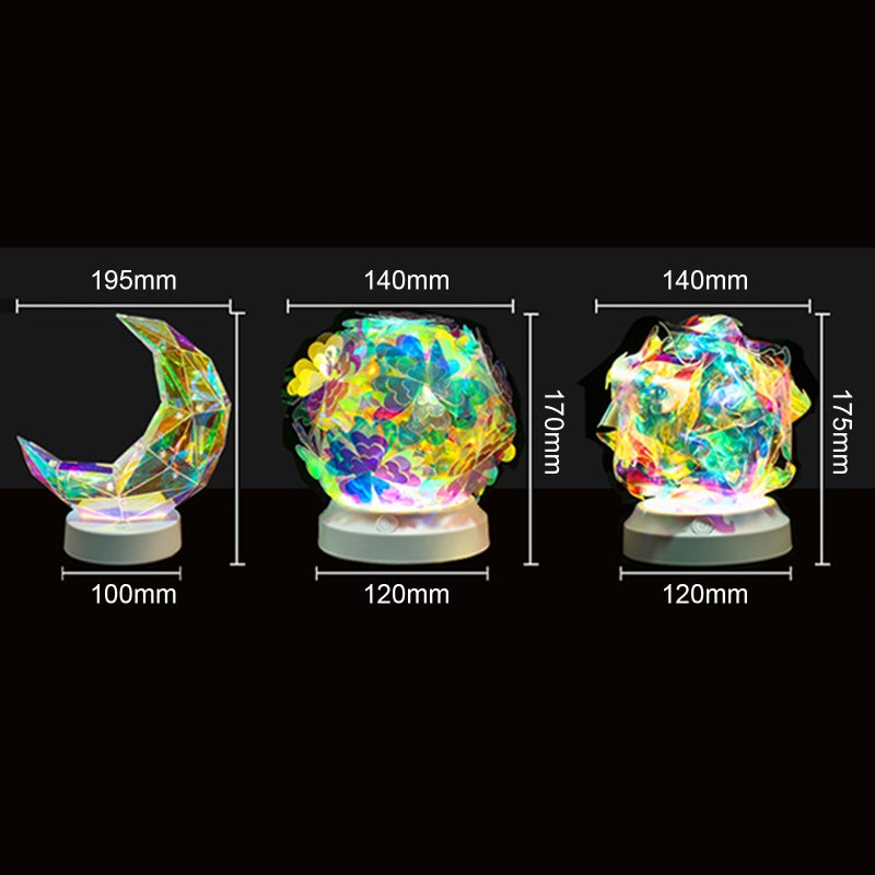Bedroom Lamp Bedside Lamp High-color Night Light Dazzling Color Changing Aurora Borealis Romantic Light and Shadow Ambience Night Light Three-speed Color Temperature - Image 4