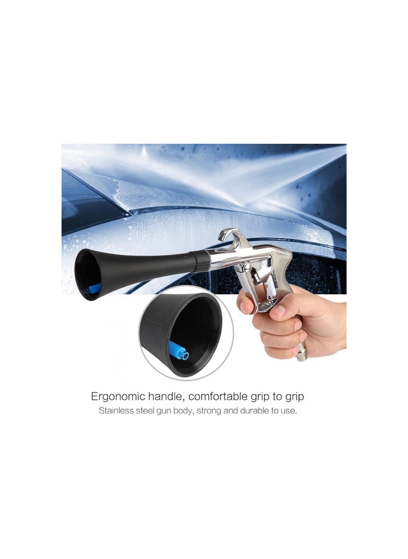 High Pressure Car Wash,Car Automobile Interior Cleaning Gun Air Pulse Car Wash Tools(Tornado Horn Head)