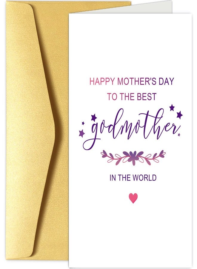 Chenive Godmother Mother's Day Card, God Mother Card Gifts, Happy Mother's Day To The Best Godmother Card - Image 1