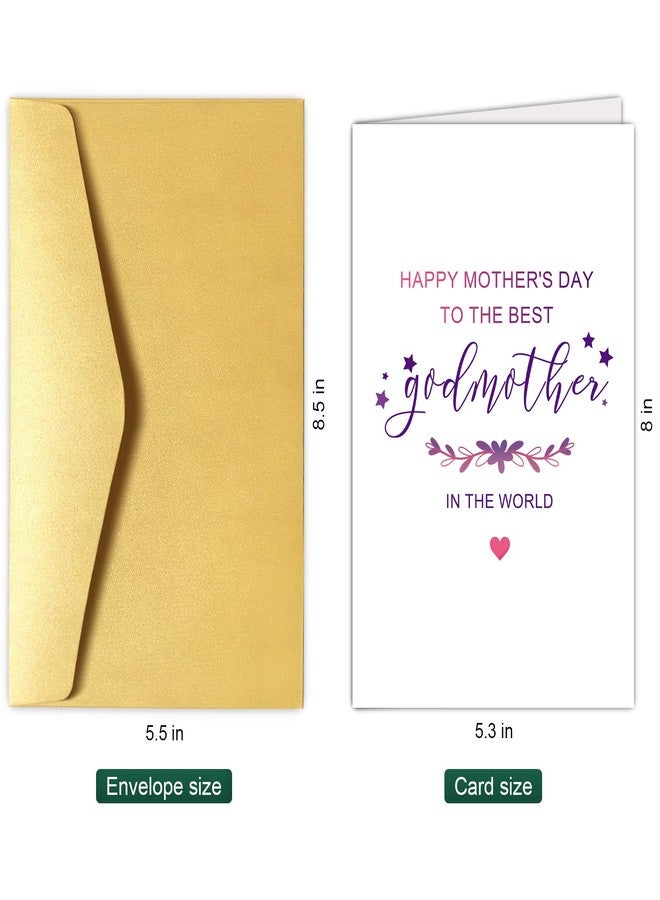 Chenive Godmother Mother's Day Card, God Mother Card Gifts, Happy Mother's Day To The Best Godmother Card - Image 2