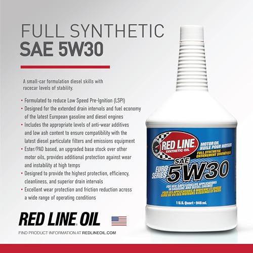 Red Line 12304 SAE 5W30 Fully Synthetic Euro-Series Motor Oil - 1 Quart - Image 3