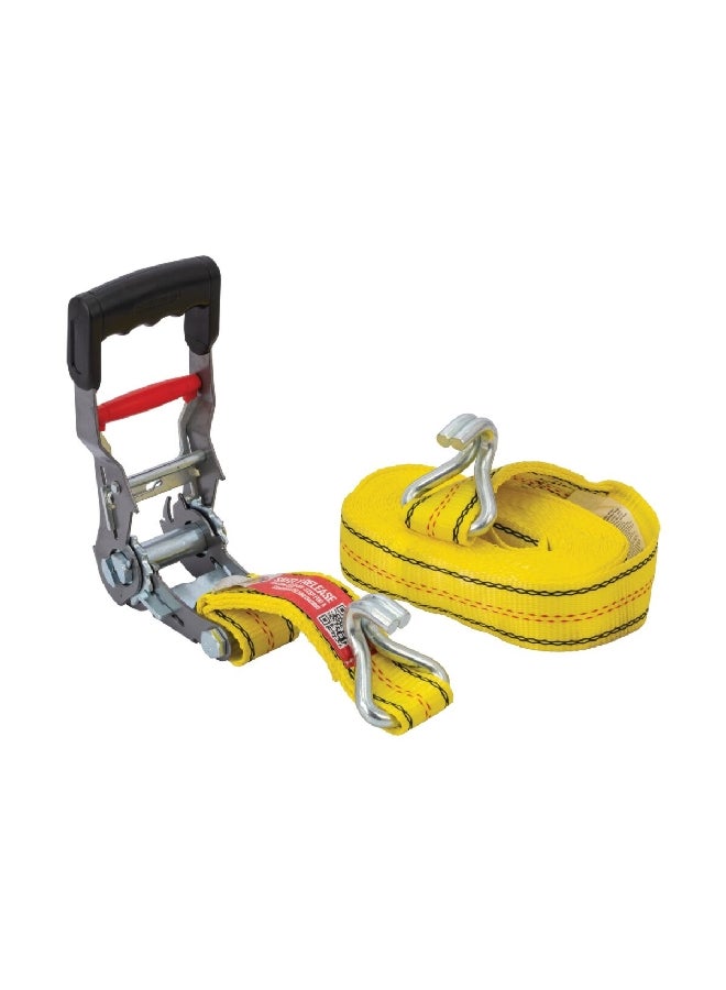 Pro Grip UV Resistance Tie Down Polyester Webbing Ratchet Yellow 2 Inch x 27 ft 310001 - Image 2