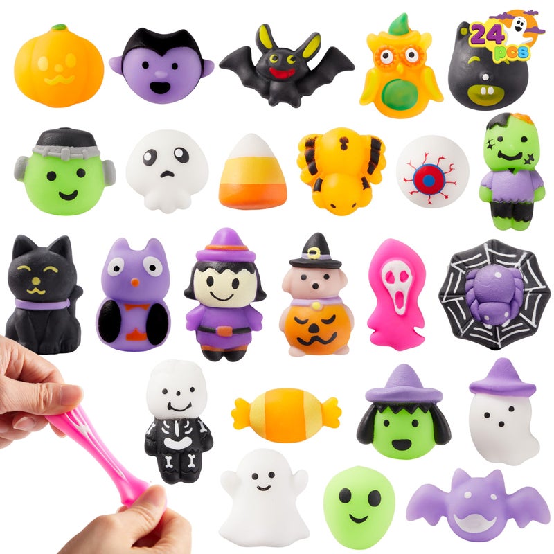 JOYIN 24 Pcs Halloween Mochi Squishy Toys Halloween Classies Character Squishy Toys for Halloween Christmas Party Favors Boys Girls Birthday Gifts Classroom Prize Goodie Bag - Image 2