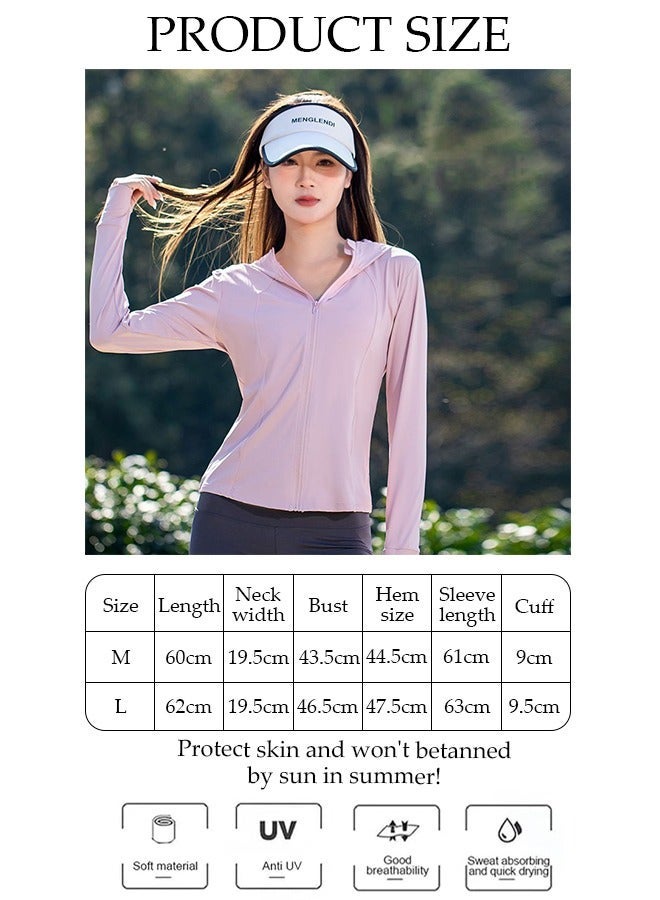 DUNISO Lightweight Sun Protection Clothing For Women, UPF 50+ Long Sleeve Sun Protection Hoodie Shirt, Long Sleeve Ice Silk Hoodie Shirts for Outdoor Climbing Hiking - Image 3