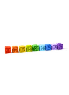 Bright Starts Bright Starts KaledioCubes 9pk Stack & Squeeze Blocks Baby Bath Toys - Play & Learn with Colors, Numbers & Shapes, Ages 3 Months+, Multicolor  - Image 1