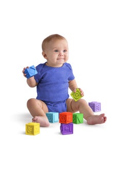 Bright Starts Bright Starts KaledioCubes 9pk Stack & Squeeze Blocks Baby Bath Toys - Play & Learn with Colors, Numbers & Shapes, Ages 3 Months+, Multicolor  - Image 2