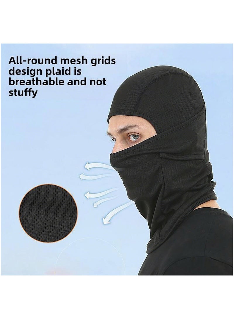 Cycling Face Mask, Outdoor Sports, Windproof And Sun Protection, Breathable Full Face Mask, One Balaclava Hat+A Pair Of Sun Protection Arm Sleeves - Image 2