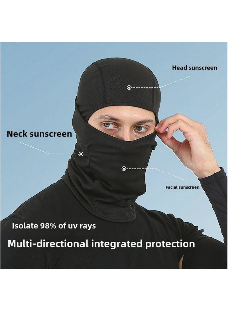 Cycling Face Mask, Outdoor Sports, Windproof And Sun Protection, Breathable Full Face Mask, One Balaclava Hat+A Pair Of Sun Protection Arm Sleeves - Image 3