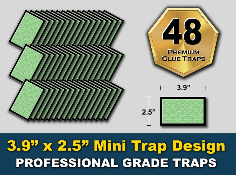 MaxGuard Mini Glue Traps (48 Traps) Non-Toxic Extra Sticky Glue Board Pre-Baited with Fruity Scent Attractant Trap & Kill Insects, Bugs, Spiders, Crickets, Scorpions, Cockroaches, Centipedes, Mice - Image 3