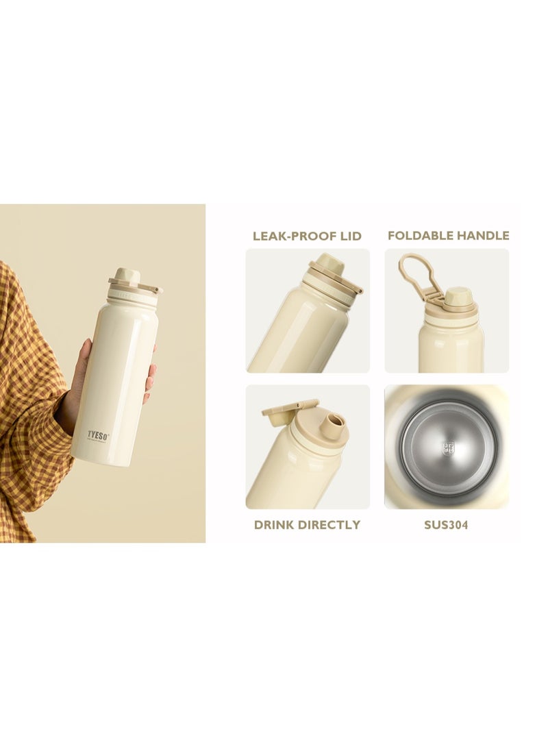 تايسو زجاجة مياه عازلة من الفولاذ المقاوم للصدأ مع غطاء ومحل للرياضة والسفر والمدرسة، زجاجة مياه عازلة تحافظ على برودتها لمدة 24 ساعة، مقاومة للتسرب - Image 2