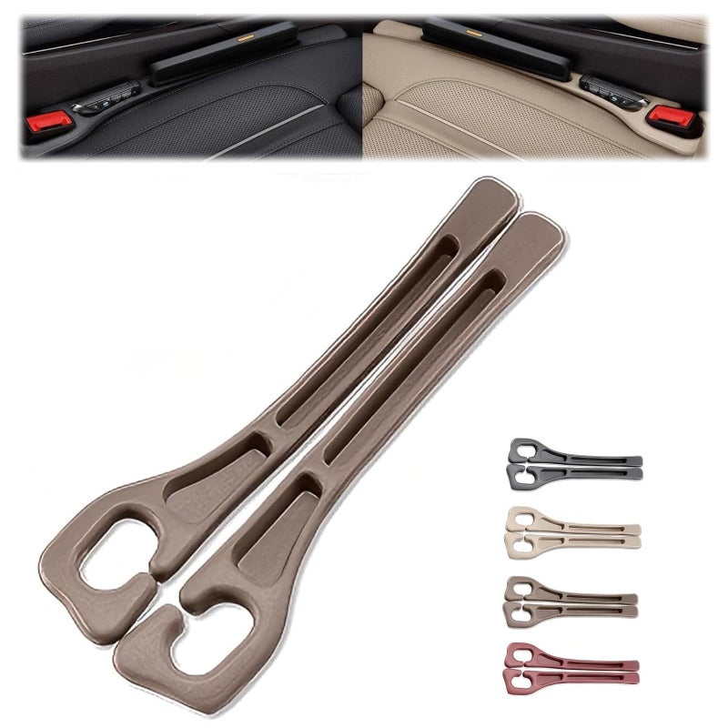 Ffkqbh No Drop Seat Guard  Car Seat Side Gap Filler  Drop Seat Gap Fillers Between Seat And Console Stop Things From Dropping (Brown) - Image 1