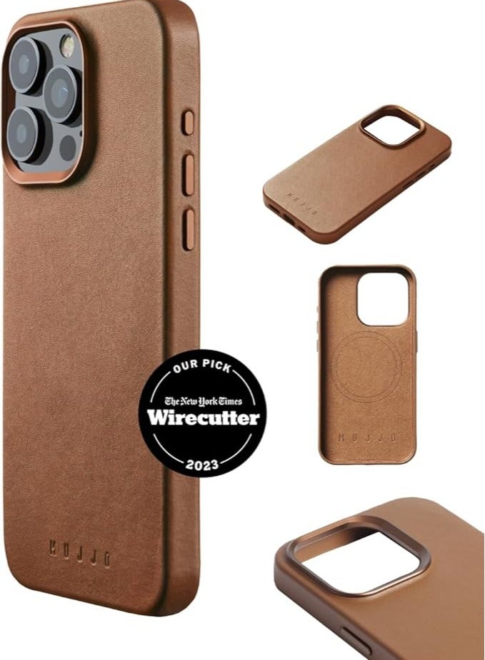 موجو آيفون 16 برو مع جراب جلدي كامل باللون البني الداكن مع ماج سيف. مصنوع من جلد فاخر، يجمع هذا الجراب الفاخر بين الأناقة والمتانة، مما يوفر مظهرًا أنيقًا ومتطورًا مع توفير حماية فائقة. - Image 2