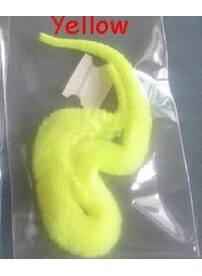Spot 22 Colors Magic Caterpillar Magic Worm Seahorse Elf Wool Worm Twisty Worm-Color:Yellow - Image 1