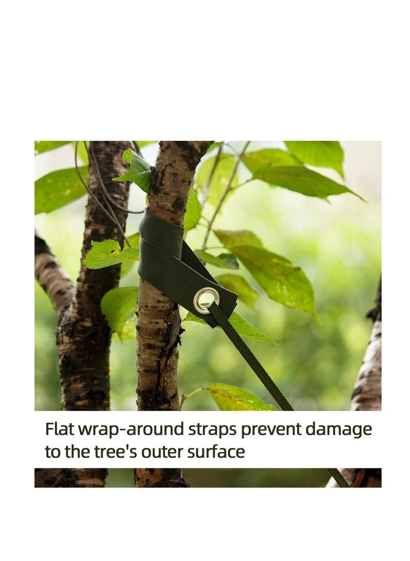 12 Pack Windproof Tree Shaping Belt, Tree Support Strapfor Staking, Guying, Plant Support (Green)