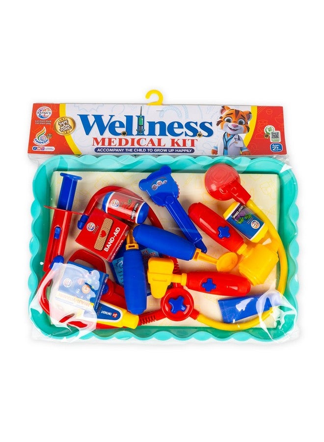 راتاناز مجموعة راتنا الطبية للعافية مع ١٥ أداة طبية وملحقاتها | مجموعة لعب الطبيب التظاهري | مجموعة ألعاب مثالية للأطفال من عمر سنتين فما فوق - Image 1