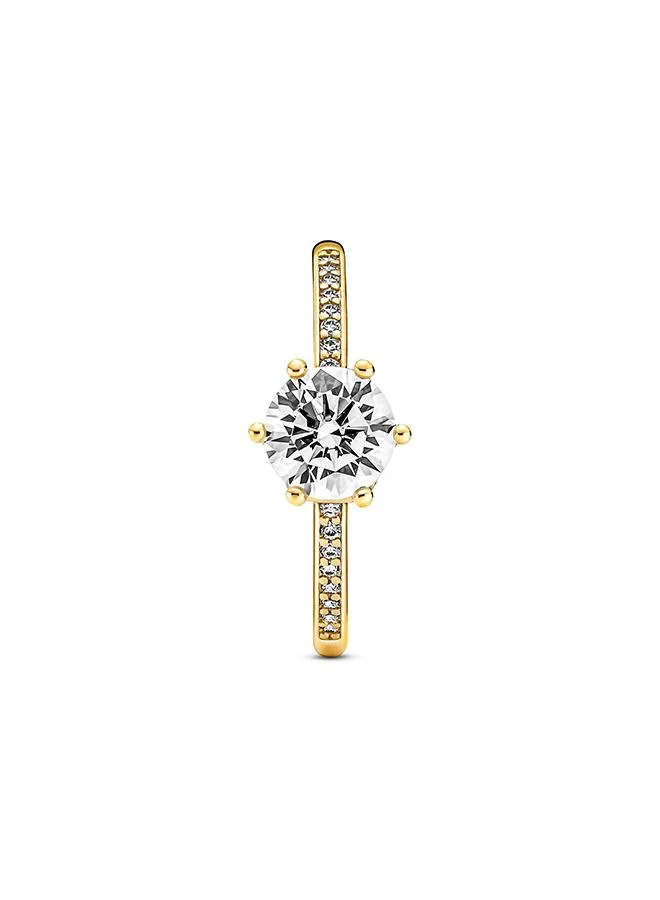 PANDORA Clear Sparkling Crown Solitaire Ring