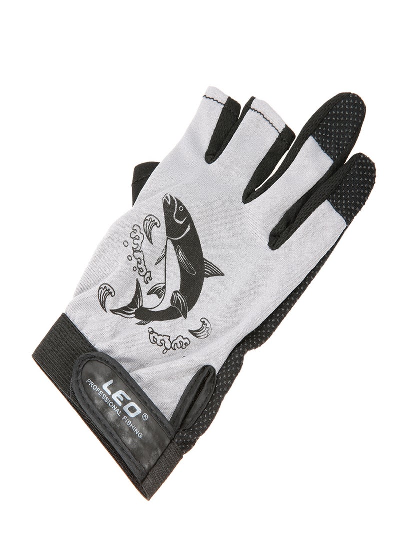 LEO 1 Pair 3 Fingerless Fishing Gloves Breathable Quick Drying Anti-slip Fishing Gloves Outdoor Sports Cycling Camping Running - Image 3