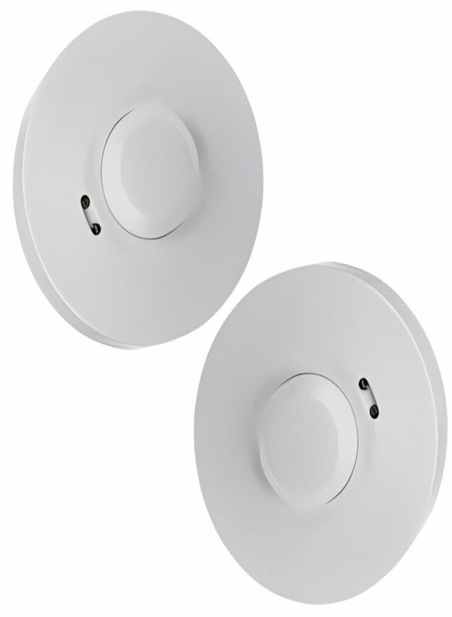 Quick Sense Microwave Motion Sensor QS-M1 | 1-8m Detection | 360° Ceiling Sensor | Day/Night Auto | Adjustable Range & Time Delay | Set of 2 - Image 1