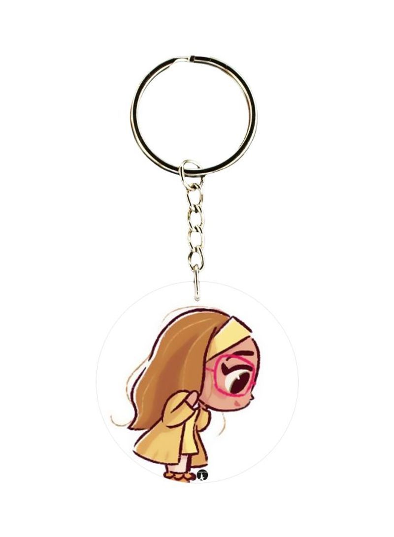 RKN Girl Printed Plastic Keychain