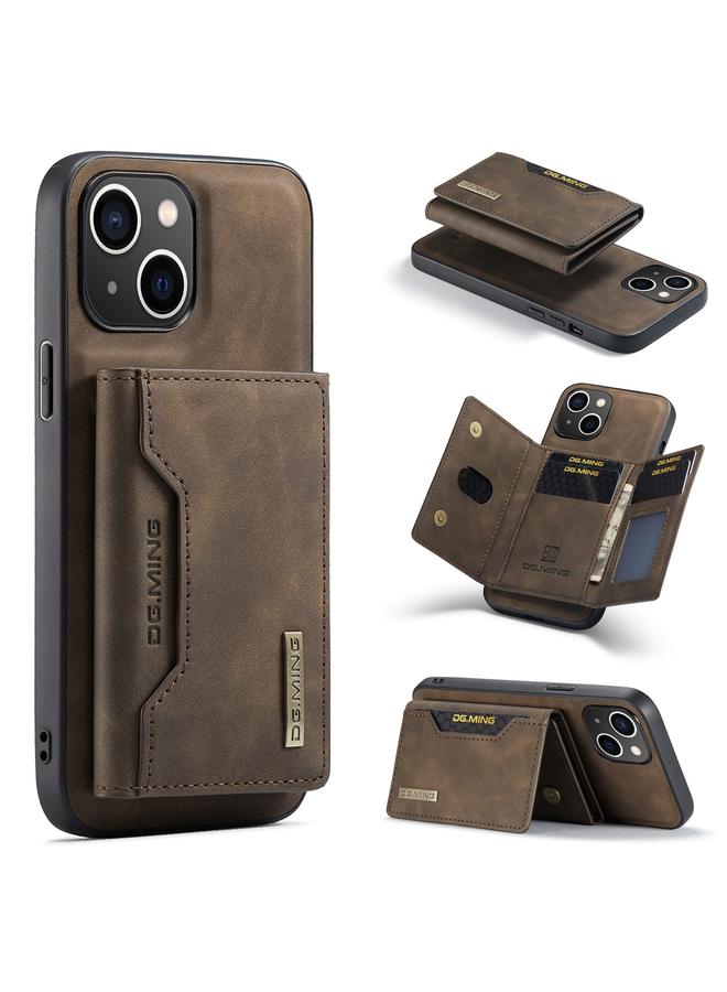 The Bros Case For iPhone 15 Plus M2 Series 3-Fold Card Bag Wallet Leather Phone Case