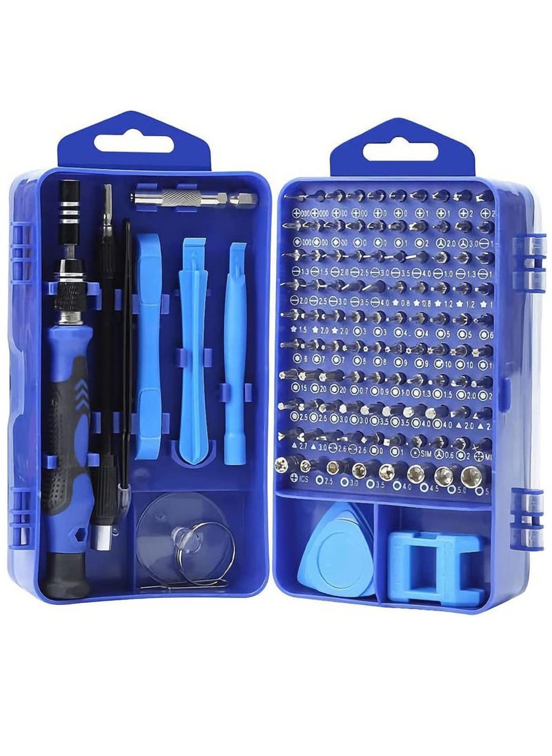 Generic Precision Screwdriver Set 115 in 1 Repair Tools Kit with Magnetic Driver Kit,Electronics Precision Screwdriver Set with Portable Bag for Repair Computer, Cell Phone, PC, iPhone,Tablets (Blue)  - Image 1