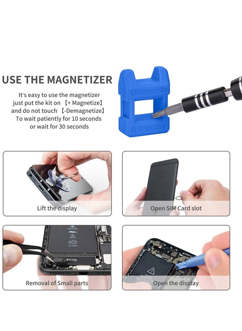 Generic Precision Screwdriver Set 115 in 1 Repair Tools Kit with Magnetic Driver Kit,Electronics Precision Screwdriver Set with Portable Bag for Repair Computer, Cell Phone, PC, iPhone,Tablets (Blue)  - Image 3