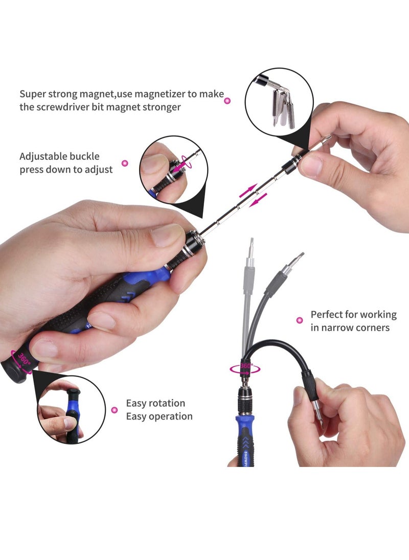 Generic Precision Screwdriver Set 115 in 1 Repair Tools Kit with Magnetic Driver Kit,Electronics Precision Screwdriver Set with Portable Bag for Repair Computer, Cell Phone, PC, iPhone,Tablets (Blue)  - Image 4