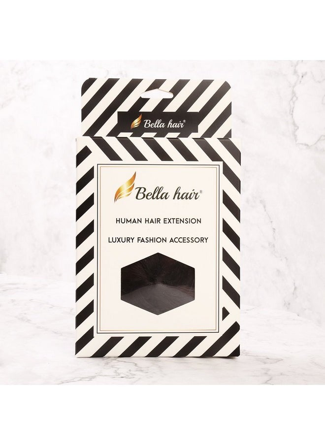 Bella Hair - 100% Human Hair Bun Extension Donut Chignon Hairpieces For Both Women And Men Instant Up-Do Fake Bun Scrunchies (#1B Natural Black) - Image 1