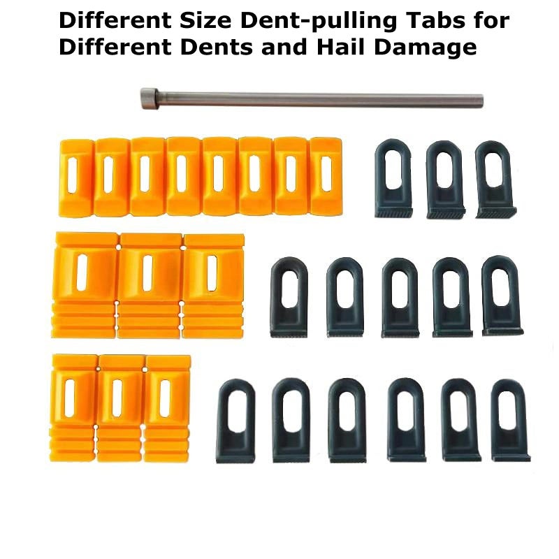 HiYi Car Dent Repair Tools Heavy Duty Paintless Repair Removal Tools Strong Dent Puller Handle Lifter Yellow Glue Tabs Powerful Body Repair Dent Remover Tool Kit for Car Dent Repair (Yellow) - Image 5