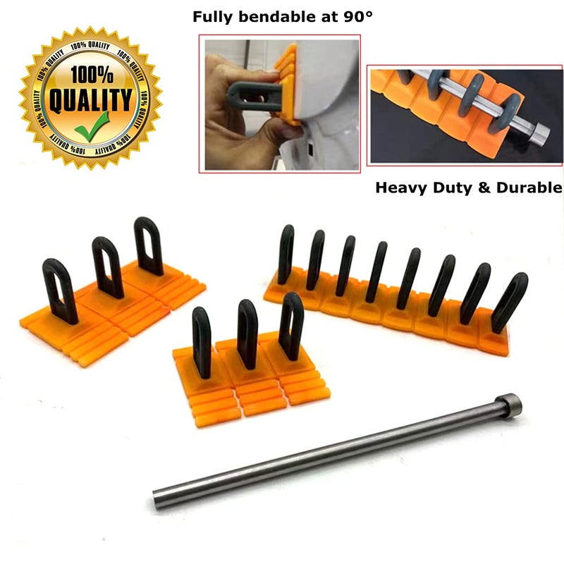 HiYi Car Dent Repair Tools Heavy Duty Paintless Repair Removal Tools Strong Dent Puller Handle Lifter Yellow Glue Tabs Powerful Body Repair Dent Remover Tool Kit for Car Dent Repair (Yellow) - Image 4