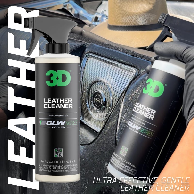 3D Leather Cleaner for Car, GLW Series | Ultimate Deep Cleaning | Removes Dirt, Grease, Body Oils | DIY Car Detailing | Versatile Cleaner for All Leather Goods | 16 oz - Image 4