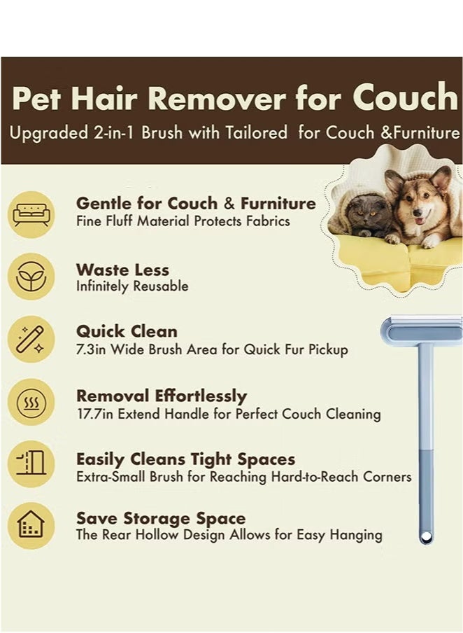 Pet Hair Remover for Furniture, Dog & Cat Hair Remover for Couch, Carpet, Clothing and Bedding, Multi-Surface Fur Removal Tool - Washable, Reusable(Extended Version)  - Image 4