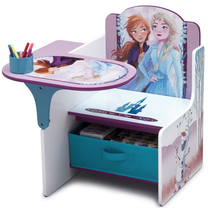Delta Children Chair Desk With Storage Bin, Disney Frozen - Image 1