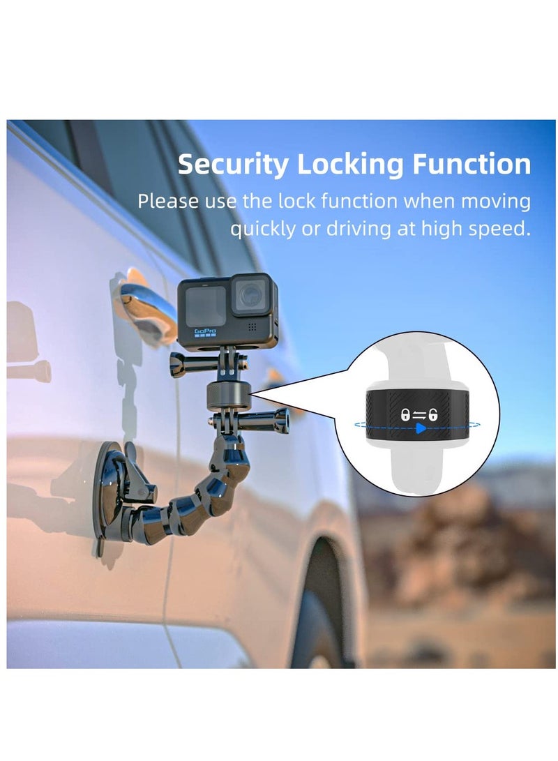 Excefore Magnetic Accessories for GoPro, Quick Release Base for Bike, Selfie Stick, Monopod, Tripod Mount, Compatible with GoPro Hero 12 11 10 Black, Akaso, Insta, DJI and More, Magnetic Accessories - Image 4