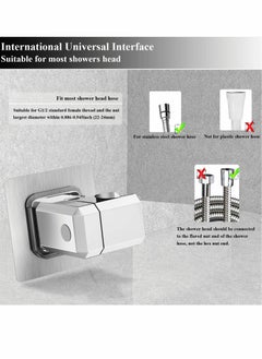 SYOSI Shower Head Holder, No Drilling 360° Adjustable Paste Wall Mount Bracket, Bathroom Accessories Handheld Rain Shower Stand  - Image 5