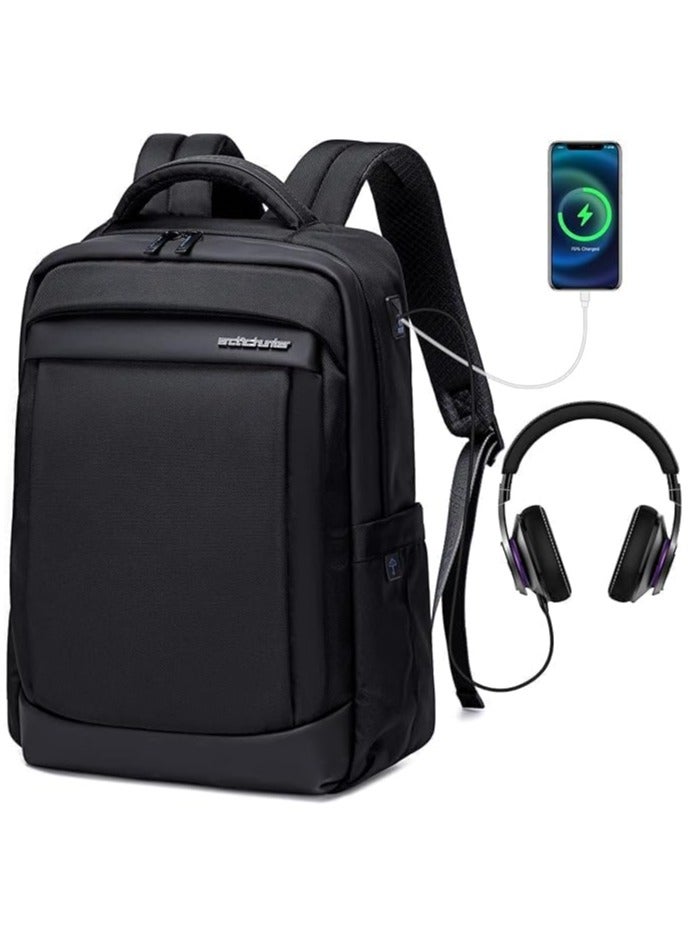 ah arctic hunter Anti-Theft Laptop Backpack,Waterproof Backpack for Men and Women Backpack for Laptop15.6 Inches and with USB Port Padded Backrest, Ideal for Office Travel B00478  - Image 5