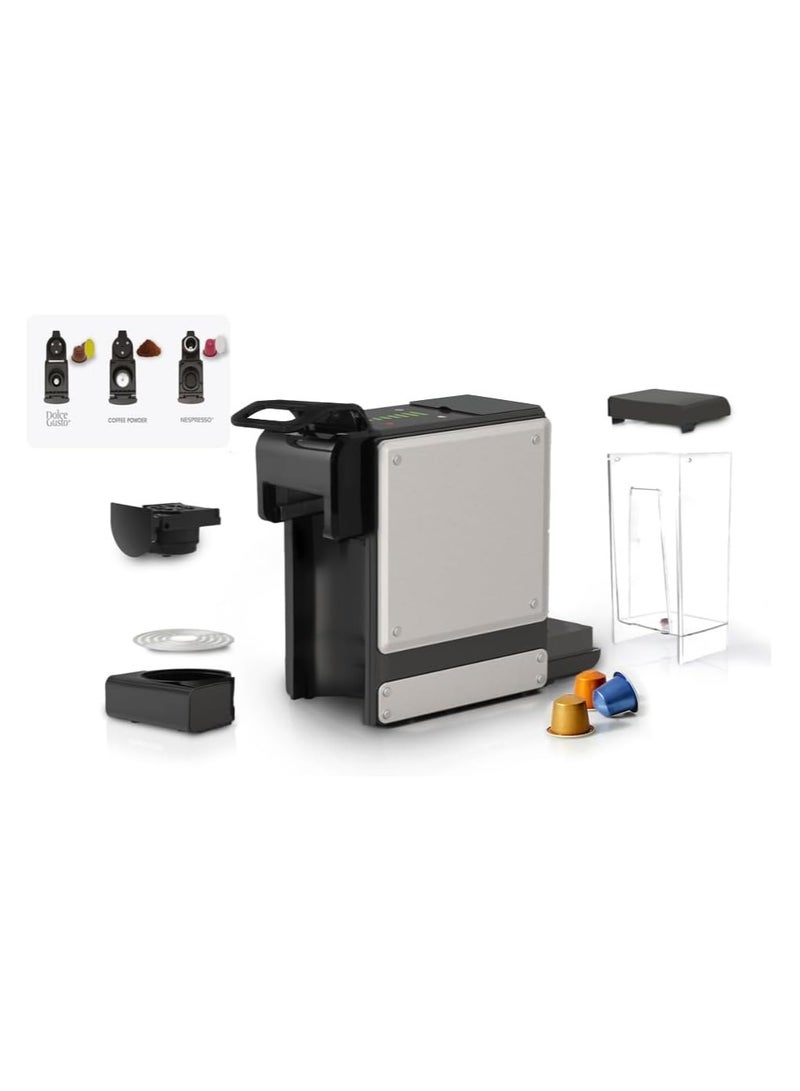 MEBASHI Multi Capsule Coffee Machine, 3-in-1 Compatible with Nespresso and Dolce Gusto, 19 Bar, Touchscreen Control| 1450 W (ME-CEM303) - Image 3