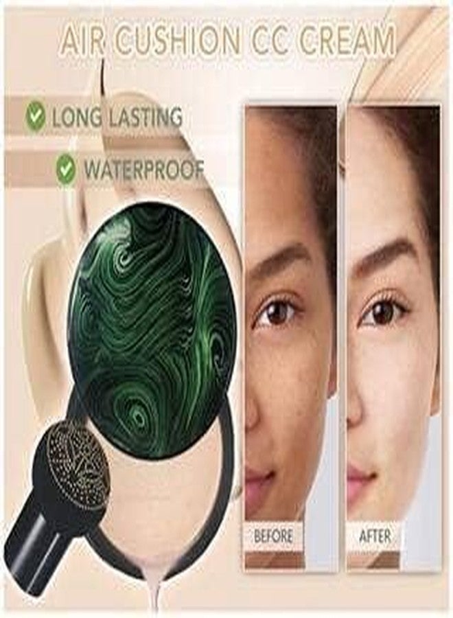 VIHANCO Air Cushion BB Cream Foundation, Light Ivory, Full Coverage, with Mushroom Head Applicator - Image 4