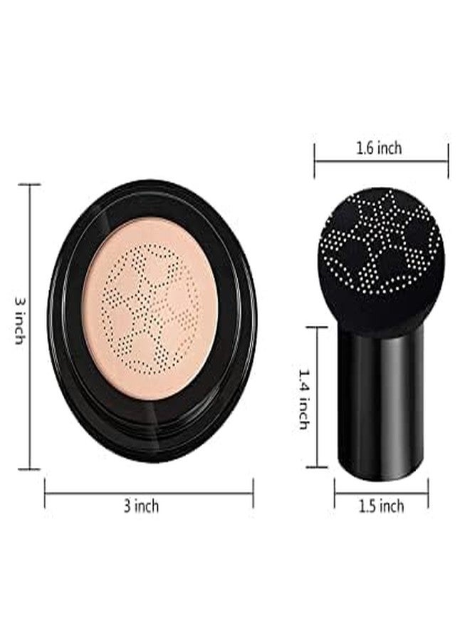 VIHANCO Air Cushion BB Cream Foundation, Light Ivory, Full Coverage, with Mushroom Head Applicator - Image 5