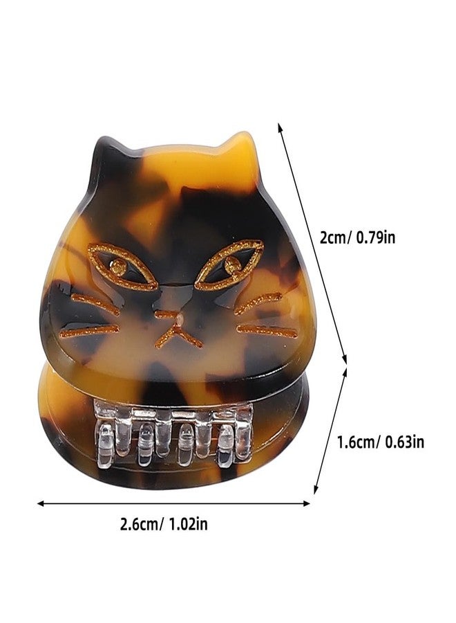 FRCOLOR 8 Pack Cute Cat Small Hair Clips Cellulose Acetate Hair Claw Clips Animal Shaped Barrettes for Women Girls - Image 5