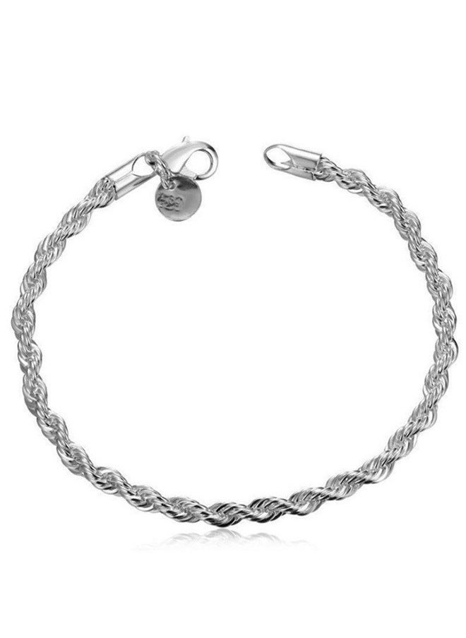 yongsheng Fashion Jewelry Silver Twisted Rope Chain Bracelet  - Image 1